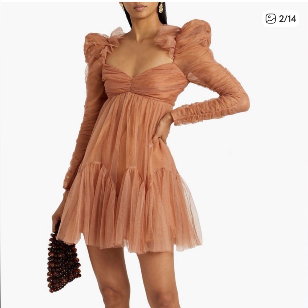 Zimmermann Ruffled Peach Dress - Picture 2 of 2